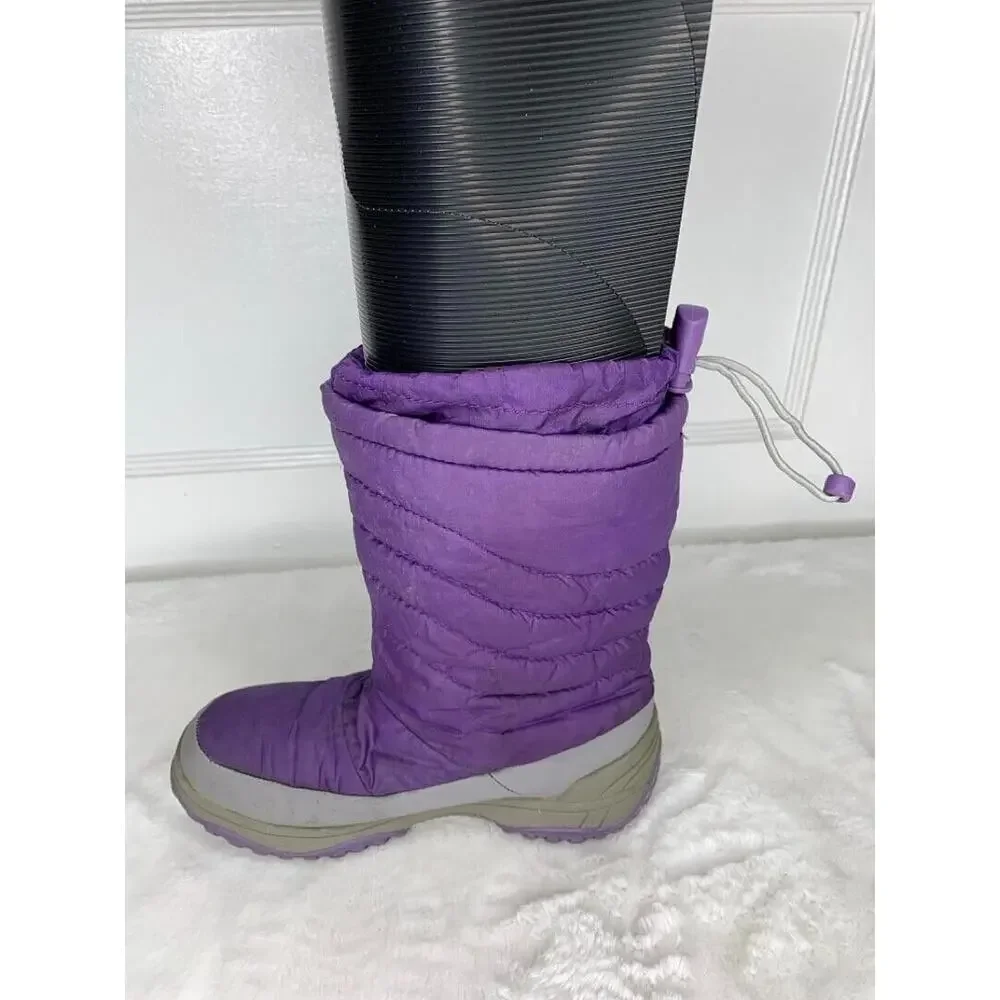 Girls Target Winter Snow Boots Purple Quilted Size 13